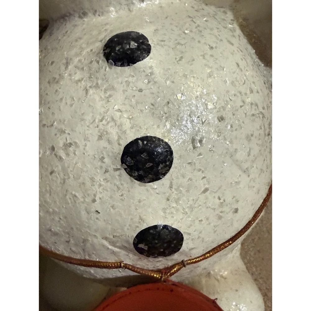 Vintage Bethany Lowe Designe Snowman With Drum/Sticks Papier Mache 15